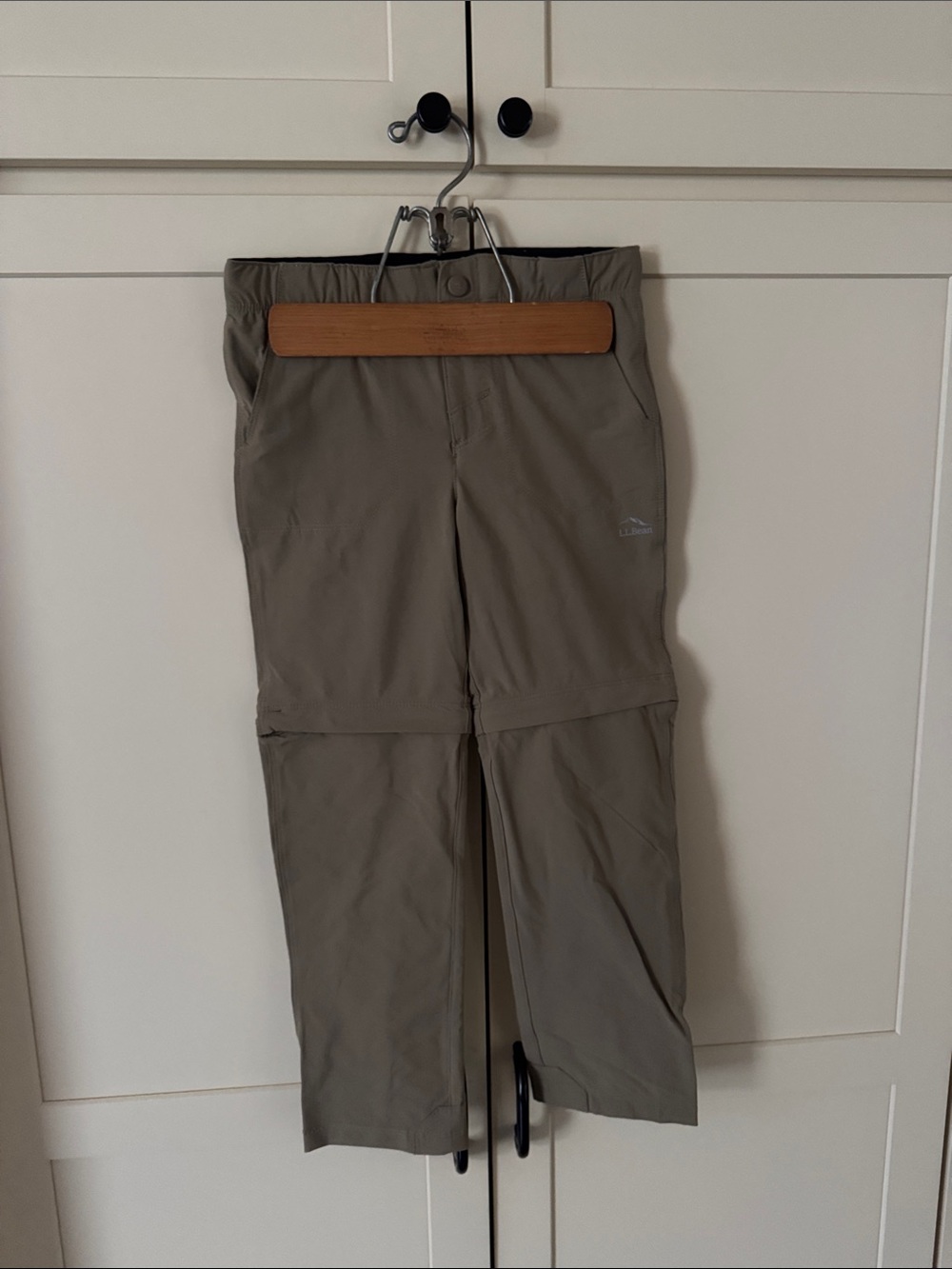 L.L. Bean Kid’s Convertible Cargo Pants in Dark Khaki